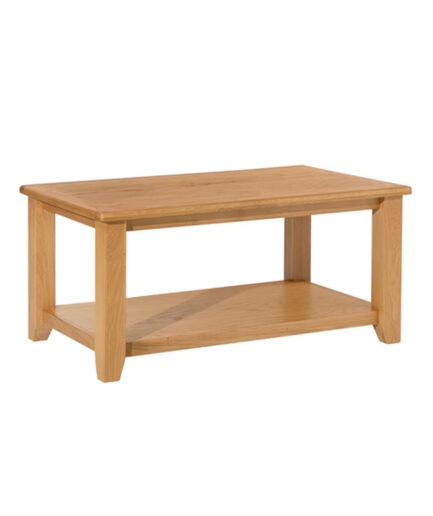 Oak Coffee Table Open Shelf