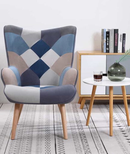 Blue Patchwork Chair